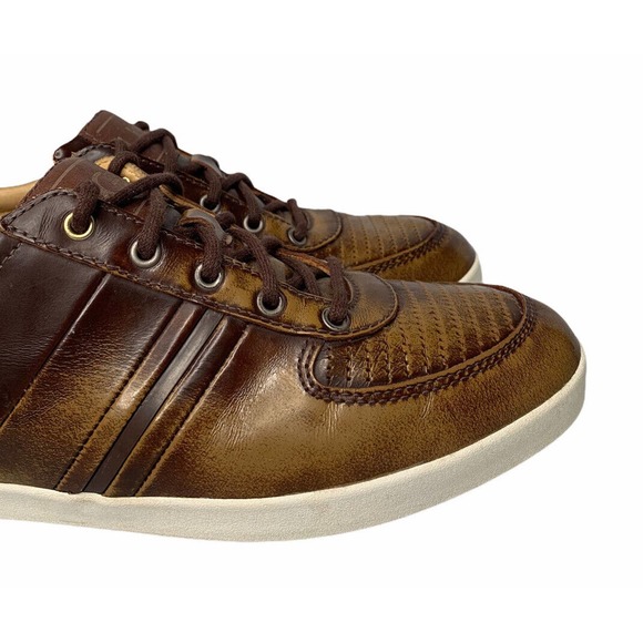 Mens Ugg Australia Brook-Lin Brown Leather Two Tone Lace Up Shoes Sneakers Sz 9 main image 4
